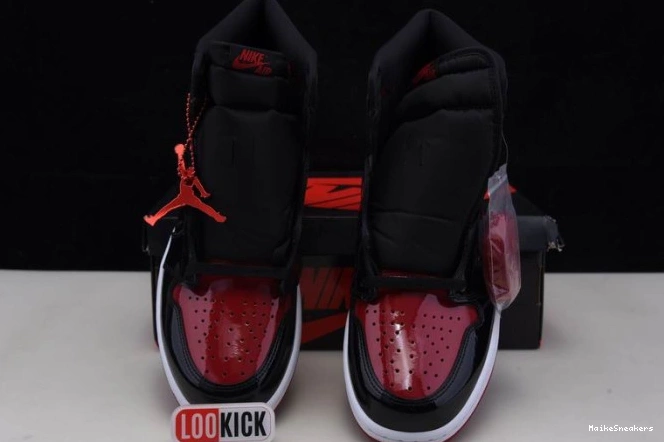 MaikeSneakers Patent 555088-063 Jordan 1 High Bred OG Air 0629